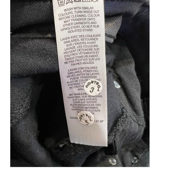 ASOS Denim High Waist Coated Leather Look Skinny Leg Jeans, Size 26 NWT - Picture 9 of 14